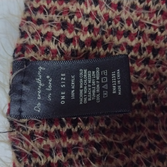 Do Everything in Love Tan Stripe Poncho Size One Size - Picture 5 of 5